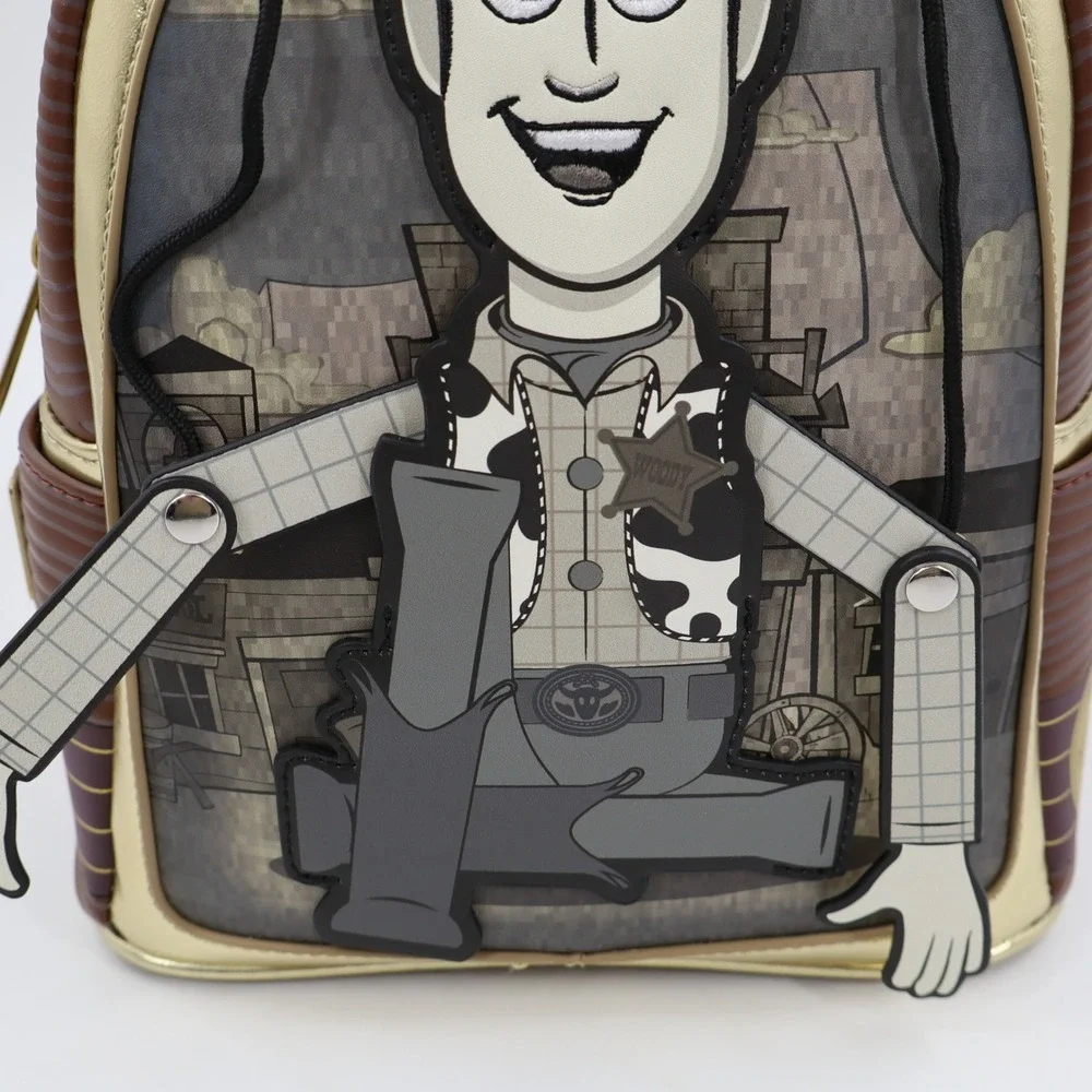 Loungefly‎ Toy Story Woody's Roundup Mini Backpack Womens OS Brown Gold Moveable